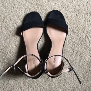 Merona black ankle strap dress shoes